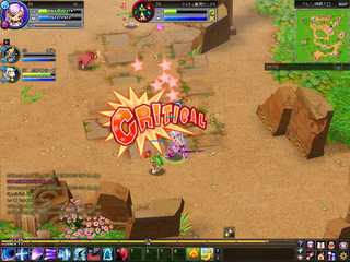 ノーステイル(NOSTALE)のゲーム画面「戦闘のイメージ」