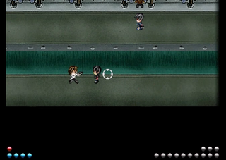 不死鳥の棲む街 2章のゲーム画面「オリジナルの銃撃システム」