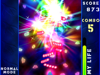 ON THE PENGUIN BEATのゲーム画面「チャージショット解放!リズムもジャスト!」