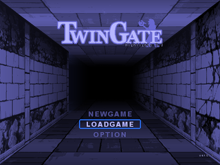 TWINGATEのゲーム画面「タイトル画面　この画面も属性によって変わります」