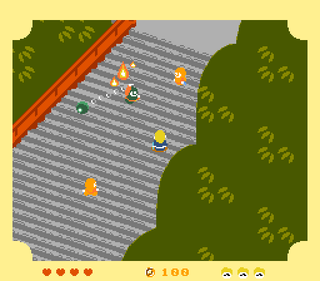 髑髏林影鷹丸のゲーム画面「鉄球忍者は間合いをつめて攻撃すべし。」