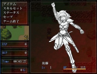 Sword and Sword・戦闘体験版のゲーム画面「ステータス画面」