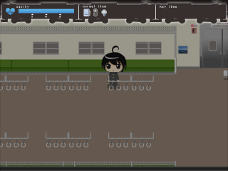 モノクロ電車のゲーム画面「スクリーンショット」