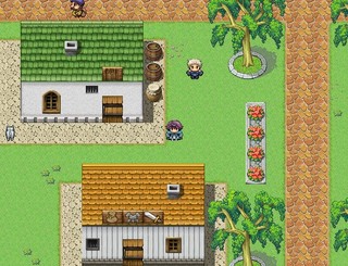 魔法戦術学園のゲーム画面「主人公が住んでいる城下町ラミアです」