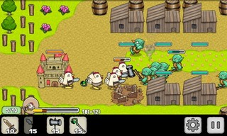 ChickenWars　チキンウォーズver2.02のゲーム画面「敵も味方もたくさん！様々な兵種を使いこなせ！」
