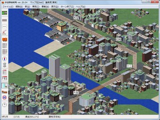 鉄道事業戦略 無料版のゲーム画面「会社や沿線の発展はあなたの決断にかかっています」