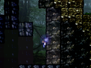 孤高のアオイロのゲーム画面「どんなところでも登って乗り越えよう」