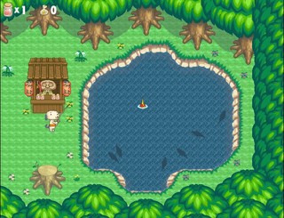 森の釣り場のゲーム画面「プレイ画面」