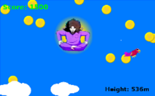 うんこへGO!〜ゲリ編のゲーム画面「うんこがもれないようにトイレに向かう」