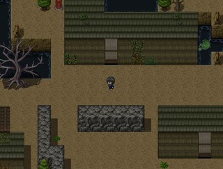 オヤシロタタリのゲーム画面「探索画面01：廃村」