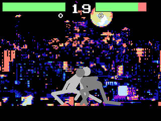 Close Fighting Gameのゲーム画面「夜景をバックに格闘。」