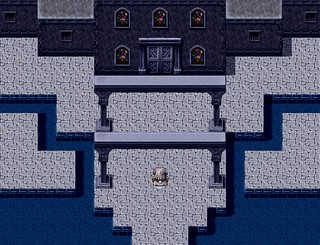 REONのゲーム画面「とある神殿。多重BGSによる臨場感を若干演出。」