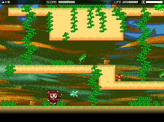 カエルの森のゲーム画面「サイドビューエリア」