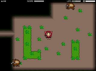 カエルの森のゲーム画面「トップビューエリア」