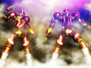 リズベルルの魔1+2　体験版のゲーム画面「「2」には新たな弦奏鎧も登場。」