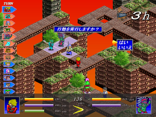 LUNATIC SAGAのゲーム画面「タクティクス系の馴染みやすいシステム」