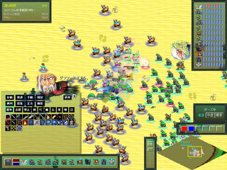 LostTechnologyのゲーム画面「戦場では、リアルタイムで大多数のユニットが入り乱れる！」