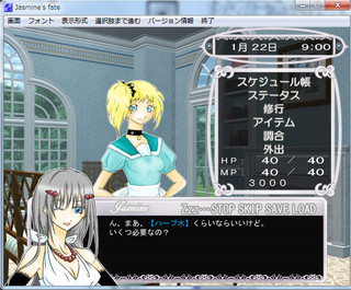 Jasmine's Fateのゲーム画面「サブキャラからのアイテム調達依頼画面」