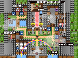 サイランドのゲーム画面「一つ目の街」