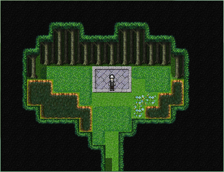 奇面の洞窟のゲーム画面「洞窟内には少し変わった場所も…。」