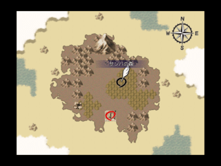 冒険者学校の夏休みのゲーム画面「ワールドマップは羽ペンで行きたい場所を選ぶ方式です。」