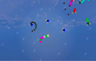 沈潜歌～Sound of Sinking～のゲーム画面「海中には危険な敵がいっぱい。」