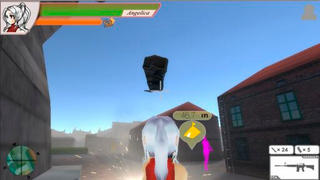 Religionのゲーム画面「ドラム缶は爆発します、気をつけなくちゃ。」