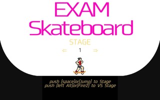 EXAMスケートボードのゲーム画面「タイトル画面」