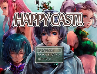 HAPPY CAST!!のゲーム画面「タイトル画面。」