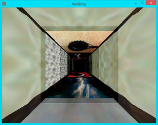 Walkingのゲーム画面「壁の模様が変わったりします。」