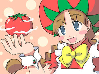 マイ・スイート・トマトのゲーム画面「魔法の力でトマトを作り出す」