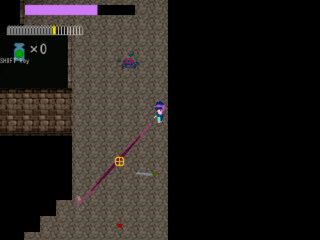 紫弾の射手のゲーム画面「最初から使える連射銃。」