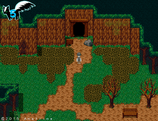 迷宮ノート 不憫な少年と恐怖の洞窟のゲーム画面「タイトル画面。」