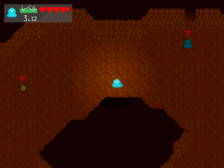 凍える巡り合いのゲーム画面「洞窟を探索」