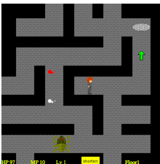 トーチくんの小冒険３のゲーム画面「洞窟をもぐり始めた場面です。」