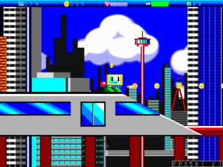 W.A.T.C.H2~ウォッチ2~のゲーム画面「仕掛けもパワーアップ！モノレールに乗って街を一周！」