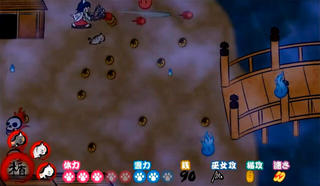 猫巫女怨霊討伐絵巻 -ねこ巫女ＳＴＧ ver 1.5-のゲーム画面「ステージ道中」