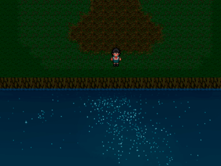 クロの棺桶のゲーム画面「川に映る星」