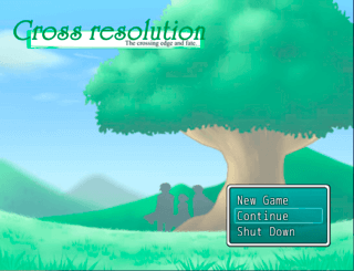 Cross resolutionのゲーム画面「タイトル画面」