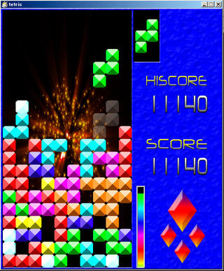 tetrisのゲーム画面「右下のゲージがたまったところです」