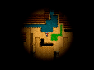 謎の失踪　～町長の野望～のゲーム画面「洞窟の中」