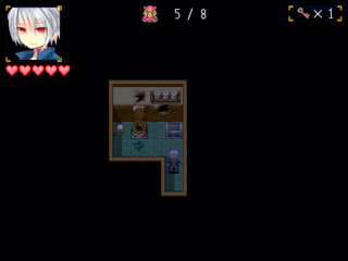 DARK MAIDEN ～暗黒少女～のゲーム画面「何で黒い箱がここに…。」