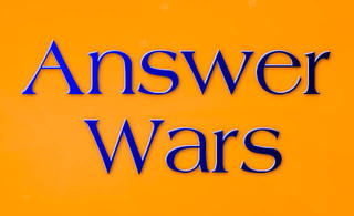 AnswerWarsのゲーム画面「オレンジと青をテーマ色にしました。」
