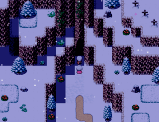 白の雪と古の魔女のゲーム画面「姉弟はルーグの祭壇を目指す！」
