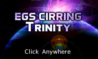 音楽ゲーム　CIRRING TRINITY！のゲーム画面「タイトル画面です！」