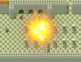 テロリストから息子を助けるゲームのゲーム画面「哀れお母さんはしめやかに爆発四散！」