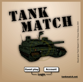 TankMatchのゲーム画面「ログイン画面」