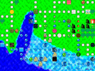 バケモン大王伝 GIANT ATLANTIS DOMINATION MONSTERS -ヴェール・ド・グリ-のゲーム画面「マップ上に広がる面クリア型のステージは３００近くの超ボリューム」