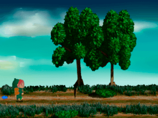 Unfriendly Islandのゲーム画面「フィールド（モンスターが現れる森）」