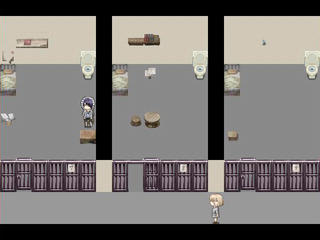 セブンテットクロスのゲーム画面「マップ画面。刑務所の中を探索して脱出方法を探す」